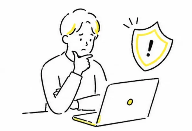 セキュリティのリスクに困っているイメージ
